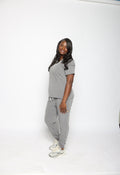 Signature Gray Scrub Set - V-Neck Top & Jogger Pants